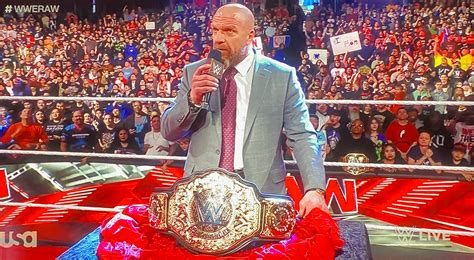 Triple H Reveals New WWE World Heavyweight Championship Belt On Raw