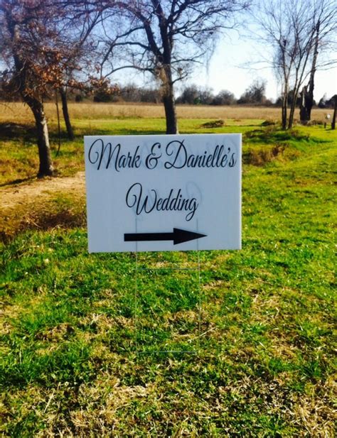 Wedding Yard Sign, Wedding Directional Sign, Corrugated Plastic Yard Signs, Yard Signs ...