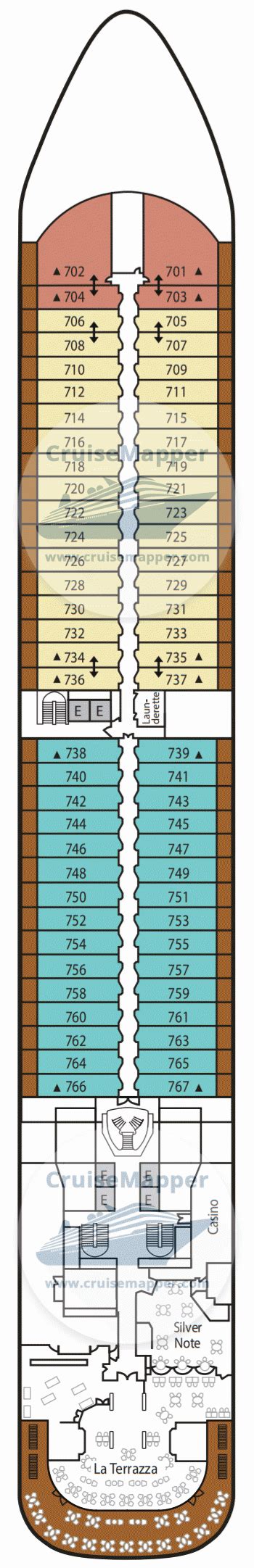 Silver Moon deck 7 plan | CruiseMapper