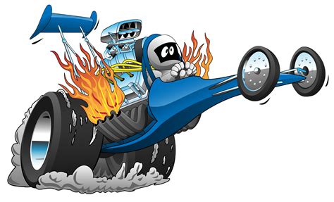 Top Fuel Dragster Cartoon Vector illustration 372920 Vector Art at Vecteezy