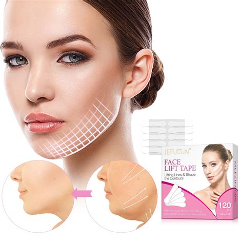 Lingouzi Face Lift Tape, Face Tape Lifting Invisible Waterproof, Makeup Neck Tape Instant Face ...