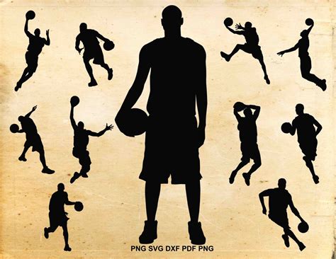 Basketball svg files Basketball player silhouette Basketball | Etsy