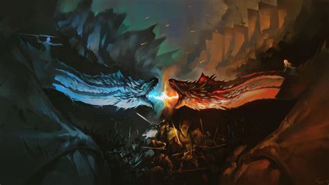 7680x4320 Ice Fire Dragon Game Of Thrones 8k 8K ,HD 4k Wallpapers ...