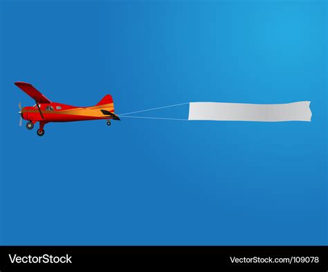 Plane with banner Royalty Free Vector Image - VectorStock