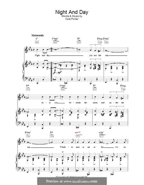 Night and Day (Frank Sinatra) by C. Porter - sheet music on MusicaNeo