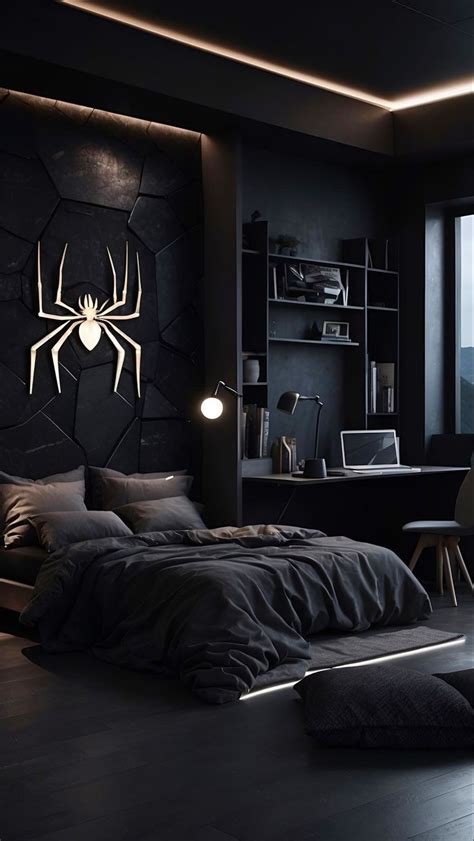 modern dark interior - bedroom spider style photo | Kamar tidur mewah ...