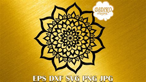 Mandala SVG #1, Mandala Cricut File, Manadla Silhouette - DIDIKO designs