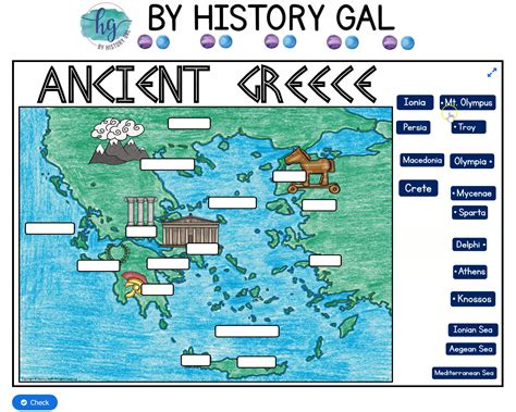 Ancient Greece Map Activity | This a great map to use at the start of a ...