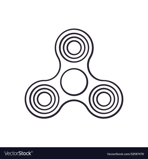 Hand drawn doodle fidget spinner Royalty Free Vector Image