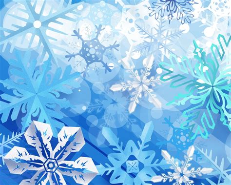 Abstract Winter Snowflakes Background For PowerPoint, Google Slide Templates - PPT Backgrounds