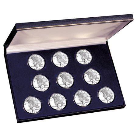 American Coin Treasures Peace Silver Dollar Collection Display Box ...