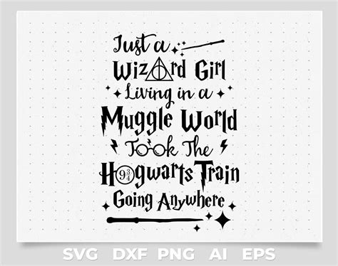 just wizard girl. . harry potter quotes svg | vector file By cuttingsvg | TheHungryJPEG