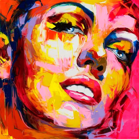 Aliexpress.com : Buy Hand Painted abstract Cool face Art Abstract Oil Painting Canvens Francoise ...