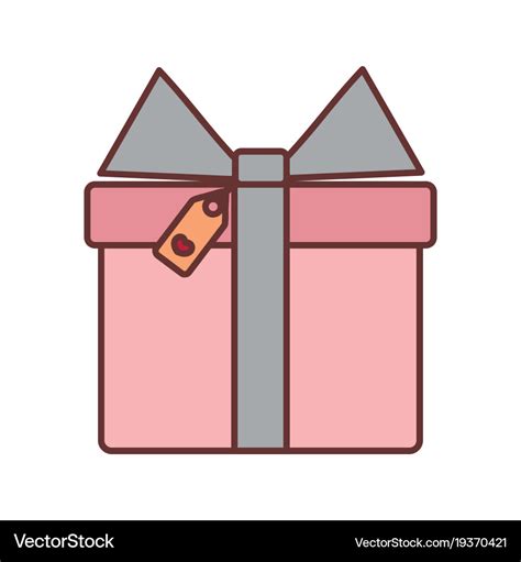 Simple drawing gift box graphic Royalty Free Vector Image