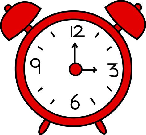 Red Alarm Clock Design - Free Clip Art