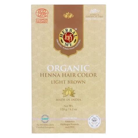 Light Brown Organic Henna Hair Color, Pack Size: 120g at Rs 575/box in ...