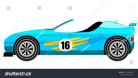 Side View Racing Car Vector Illustration Stock Vector (Royalty Free ...