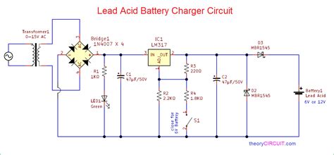 Lead Acid battery charger circuit diagram - theoryCIRCUIT - Do It Yourself Electronics Projects