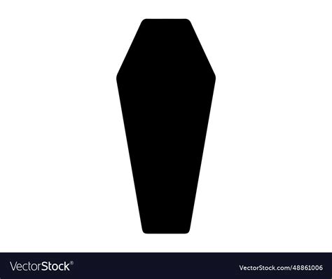 Coffin silhouette art white background Royalty Free Vector