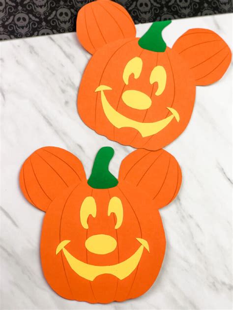 Mickey Mouse Pumpkin Craft For Kids [Free Template] Story - Simple Everyday Mom