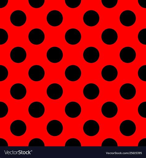 Tile pattern with black polka dots on red Vector Image , #AFF, #black, #polka, #Tile, #p… | Red ...