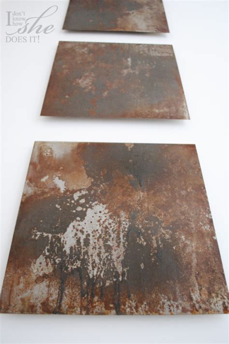 Craft Tutorials Galore at Crafter-holic!: Rusted Metal Wall Art