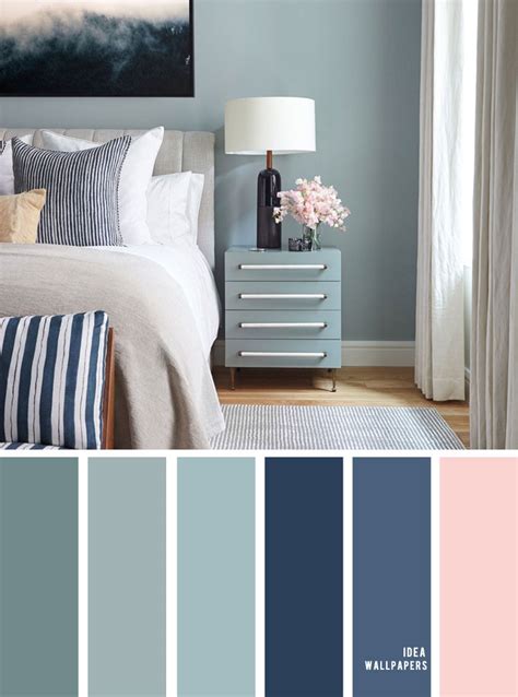 Beautiful Color Schemes For Your Bedroom { Sage + Navy Blue & Blush Accents } - Idea Wallpapers ...