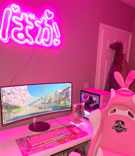 Kawaii Gaming Desk Setup