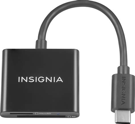 Best Buy: Insignia™ USB Type-C Memory Card Reader Black NS-MCR17TYPC