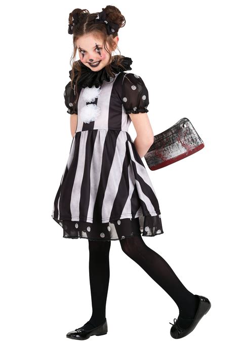 Dark Circus Clown Costume for Girls