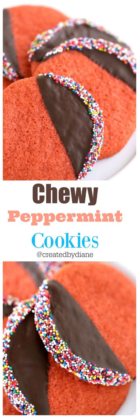 chewy peppermint cookies | Created by Diane