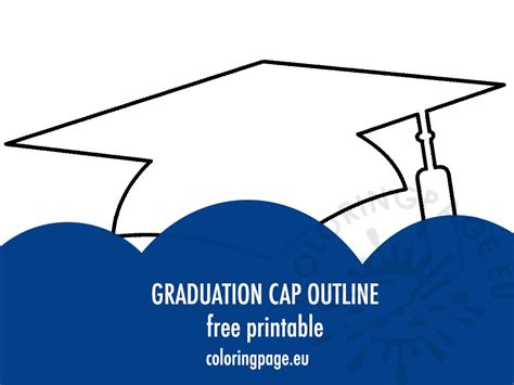 Graduation cap outline | Coloring Page