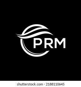 Prm Letter Logo Design On Black Stock Vector (Royalty Free) 2188110645 | Shutterstock