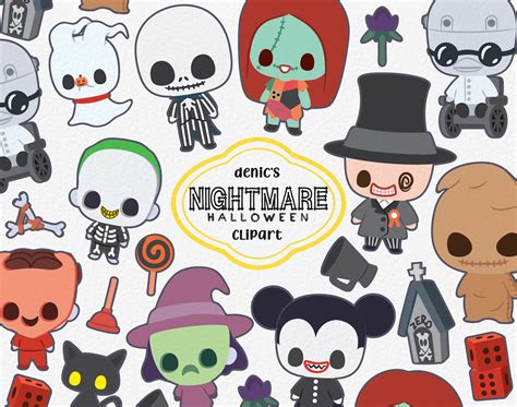 Nightmare Halloween Clipart Nightmare Vector Halloween - Etsy