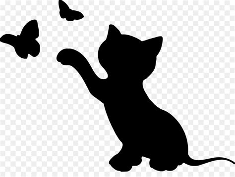 Black cat Silhouette Kitten Clip art - Cat png download - 1609*1361 ...