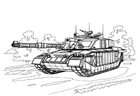 Coloring page - Tank (UK)