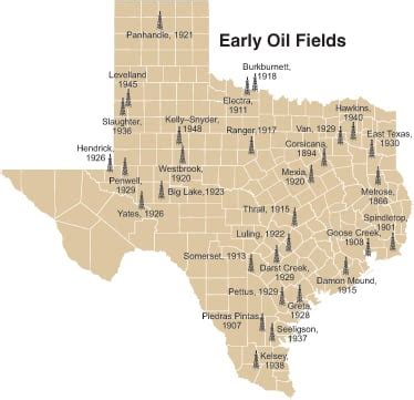 History of Oil Discoveries in Texas | TX Almanac