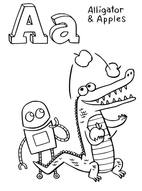 StoryBots Letter A Coloring Page - Free Printable Coloring Pages for Kids