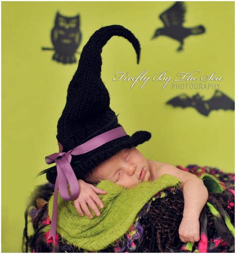 Halloween witch baby hat perfect newborn photo prop and | Etsy