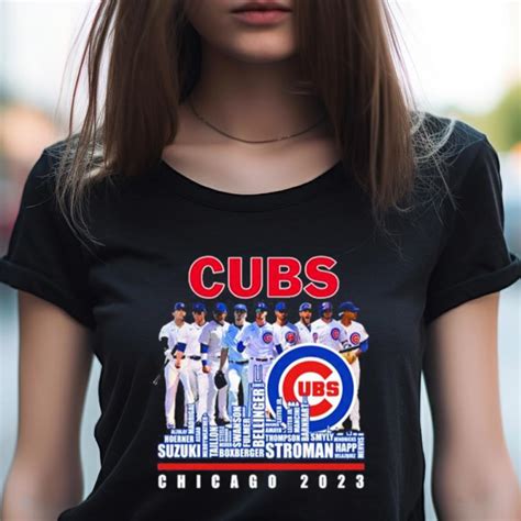 Chicago Cubs 2023 Baseball Team Names Skyline Shirt - Hersmiles