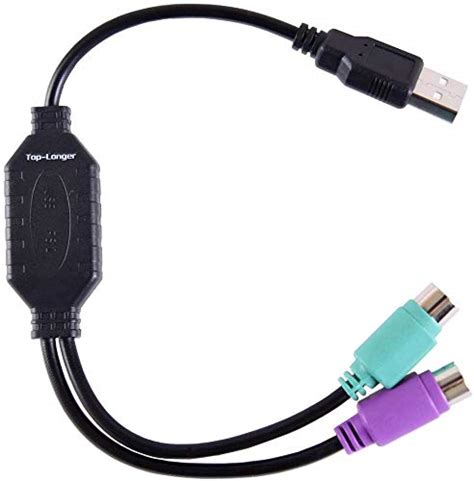 Buy PS2 to USB Adapter Top-Longer USB PS2 Keyboard/Mouse to USB Converter Adapter / PS2 Mouse ...