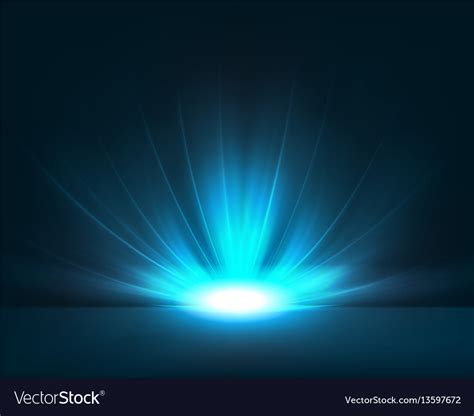 Dark blue background with bright light Royalty Free Vector