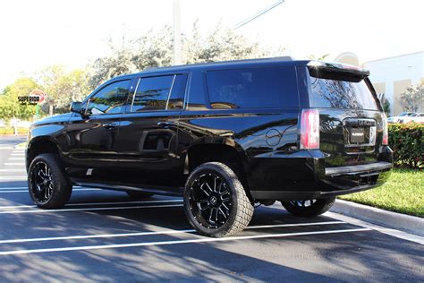 2016 GMC YUKON XL WITH 4" FTS LIFT KIT 22" HOSTILE WHEELS 33" NITTO TERRA GRAPPLERS AND VISION-X ...