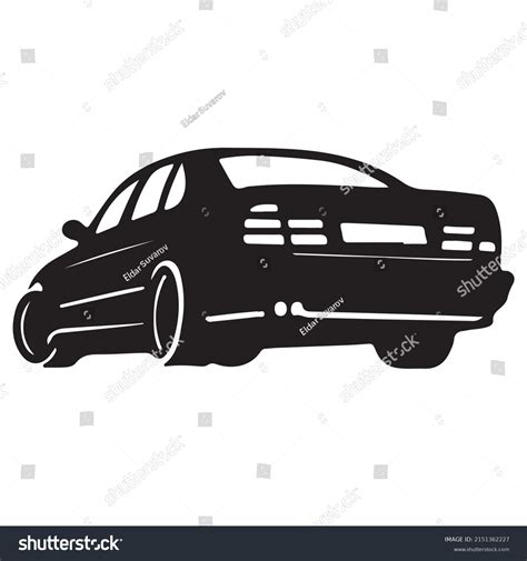 Car Silhouette Black White Stock Vector (Royalty Free) 2151362227 ...