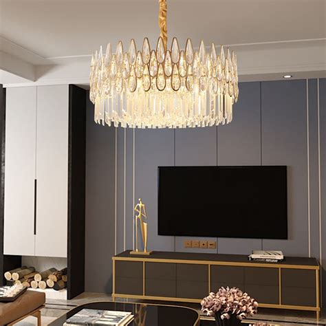 Ketose Modern Gold 14-Light Crystal Chandelier with Adjustable Chain-Homary in 2022 | Gold ...