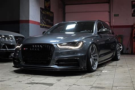 Slammed Audi A6 Avant Sporting Unique Custom Wheels by ADV1 — CARiD.com Gallery