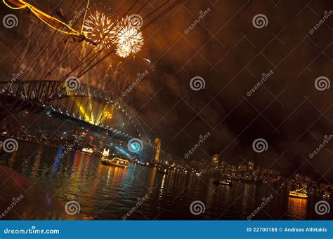 Sydney Harbour Bridge with Fireworks Stock Photo - Image of australia, downtown: 22700188