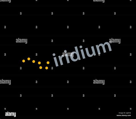 Iridium Communications, rotated logo, black background Stock Photo - Alamy