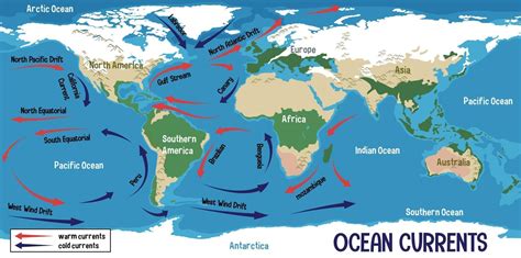 Ocean currents on world map background 2882421 Vector Art at Vecteezy