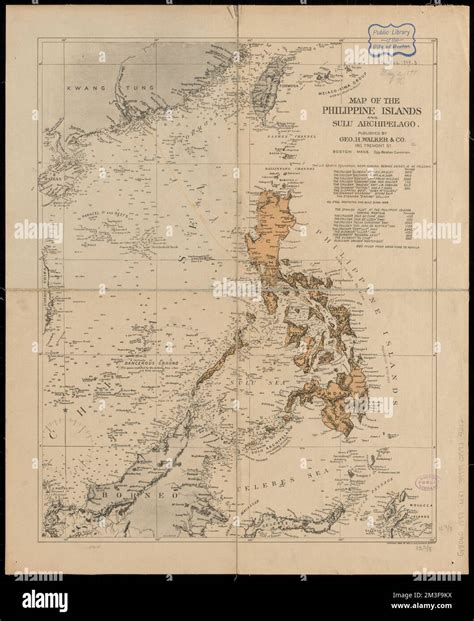 Map Of The Philippine Islands And Sulu Archipelago Philippines Maps Norman B Leventhal Map ...